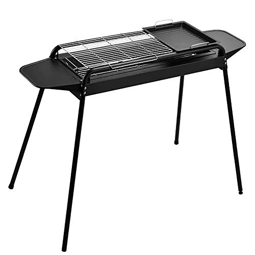 QJJML Field Stainless Steel Grill, Outdoor Folding Portable Grill, 75 X 30x 77cm