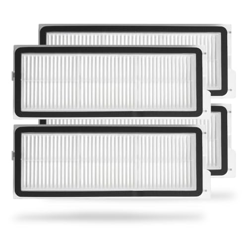 4Pack Washable Filter Replacement Parts For Roborock Qrevo MaxV,Qrevo S,Qrevo Plus,Qrevo Pro,Qrevo Curv,Qrevo Curv S5X,Qrevo Edge,Qrevo Edge S5A,QV35A Robot Vacuum Cleaners, High Efficiency Filters