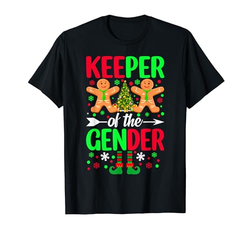 Christmas keeper gender reveal baby announcement pregnancy t-shirt