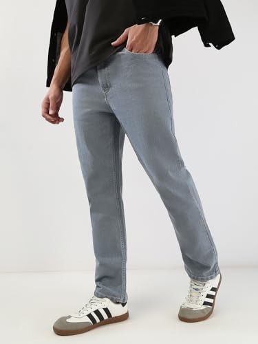 Image of Urbano Fashion Men's Straight Fit Washed Jeans Stretchable