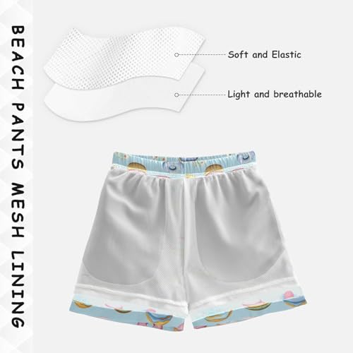 Donut Cake Boys' Swim Trunks Quick-Dry Fabric Lightweight & Breathable for Beach Pool4
