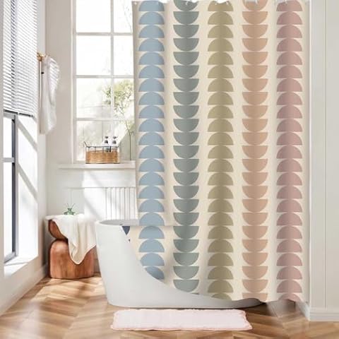 MCCKTIU Vintage Rainbow Shower Curtain Cover