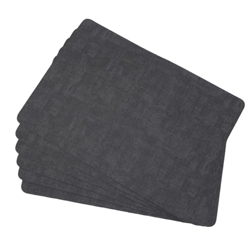 Napperons en cuir artificiel texturé chic et isolant pour table de salle à manger x6 - 3