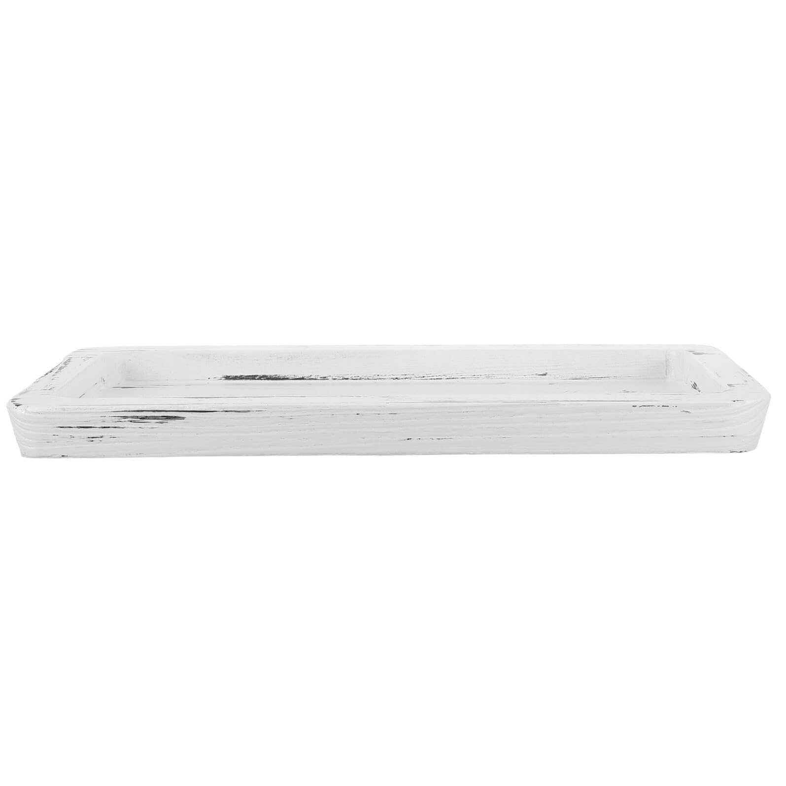 Plateau décoratif rustique en bois blanc authentique et robuste