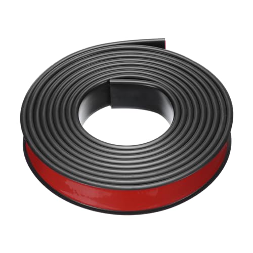 Image of uxcell U-Shape Edge Banding, 9.8ft x 25mm TPE Self-Adhesive Veneer Edging, Plywood Edge Trim Flexible Furniture Edge Protector for Countertop Cabinet Shelf Repair Restoration (Black)