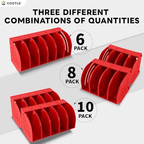 125 mm Professional Sanding Discs Storage Bins - 8 Box Set for Efficient Organization, Offset Snap-On Connection, Grit Classification, Space-Saving Design and Versatile Application - Red - Image 8