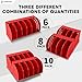 6 Inch Sanding Disc Storage Box, Sandpaper Organizer with 6 Bins – Space-Saving Storage Rack, Offset Snap-On Connection, Grit Classification, Efficient Organization, Red