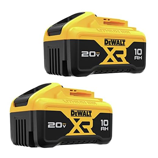 DEWALT 20V MAX XR Battery, 10.0Ah, 2-Pack, LED Charge Indicator (DCB210-2)
