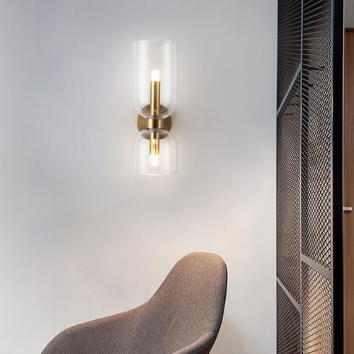 Apliques de pared modernos E14 lámpara interior decorativa de cristal transparente 6