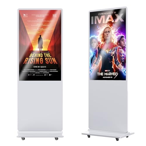 Image of 49'' Digital Signage Display Smart Android LCD Sign Kiosk Electronic Menu Board Advertising Display Screen Monitor HDMI WiFi USB 4K Media Video Player (Non Touch Screen,White)