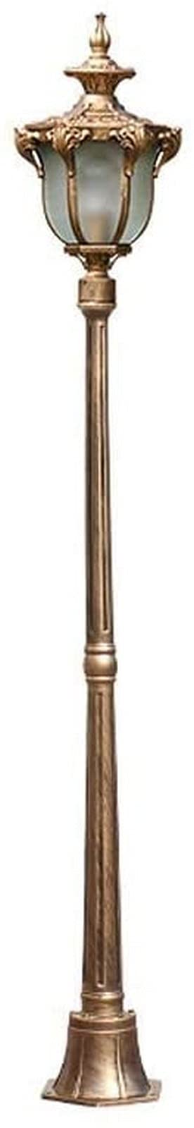 GTHTUHFD Courtyard Light Antique Outdoor Lawn Street Glass Post Brass Metal Aluminum Waterproof Landscape Illumination Column Lamp Garden Park Pillar,Height 2.1m
