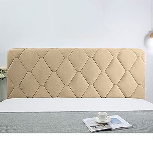 Cubierta Para Cabecero De Cama Funda Protectora Para La Cabeza De La Cama Decoración Del Dormitorio Terciopelo De Cristal Súper Suave Cubre Antipolvo Acolchada Gruesa Fundas De Respaldo,Brown-130cm