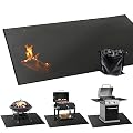 DSDFDS 65 x 40 inch Under Grill Mats for Outdoor Grill, Double-Sided Fireproof Deck and Patio Protector Mat, BBQ Mat for Under BBQ, Waterproof Oil-Proof Grill Floor Pads Fire Pit Mat Fireplace Mat