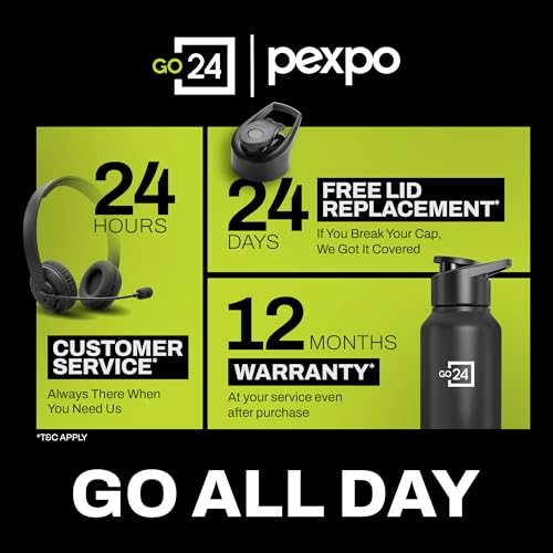 Go24 pexpo Store Go24 pexpo 750ml Black Water Bottle - Image 4