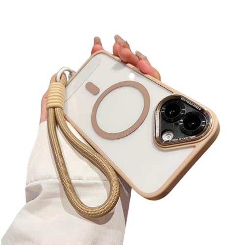 Coque rigide en acrylique antichoc pour iPhone 15 et 16 compatible induction