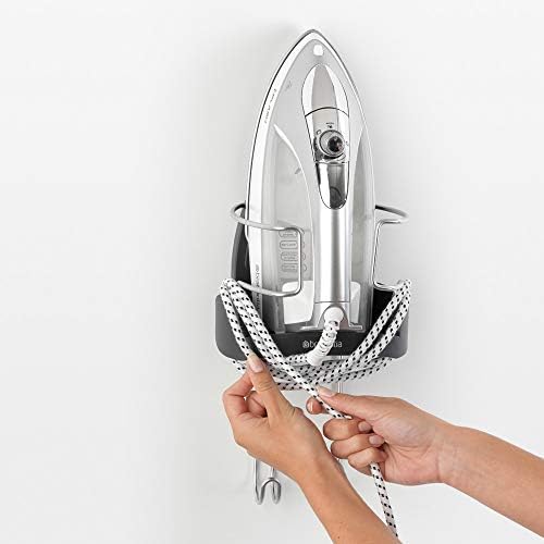 Brabantia - Iron Store - One Size Fits All - heat resistant materials - Wall Mounted - with Board Hanger for Storage - House Organisation - Cool Grey - 38.1 x 16 x 19.5 cm
