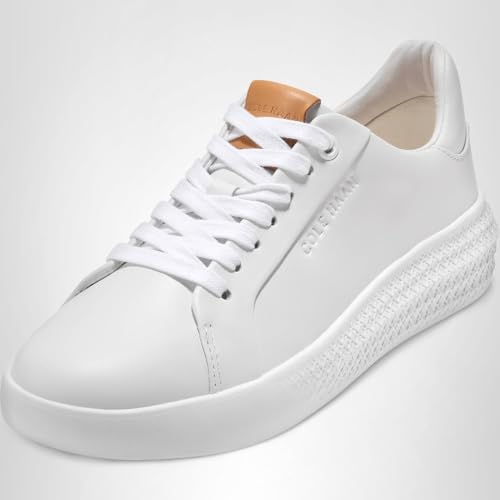 Cole Haan Cole Haan Women's Grand Hurrion Cup Lace-to-Toe Sneakers, White/Irish Coffee/White, 7-B US