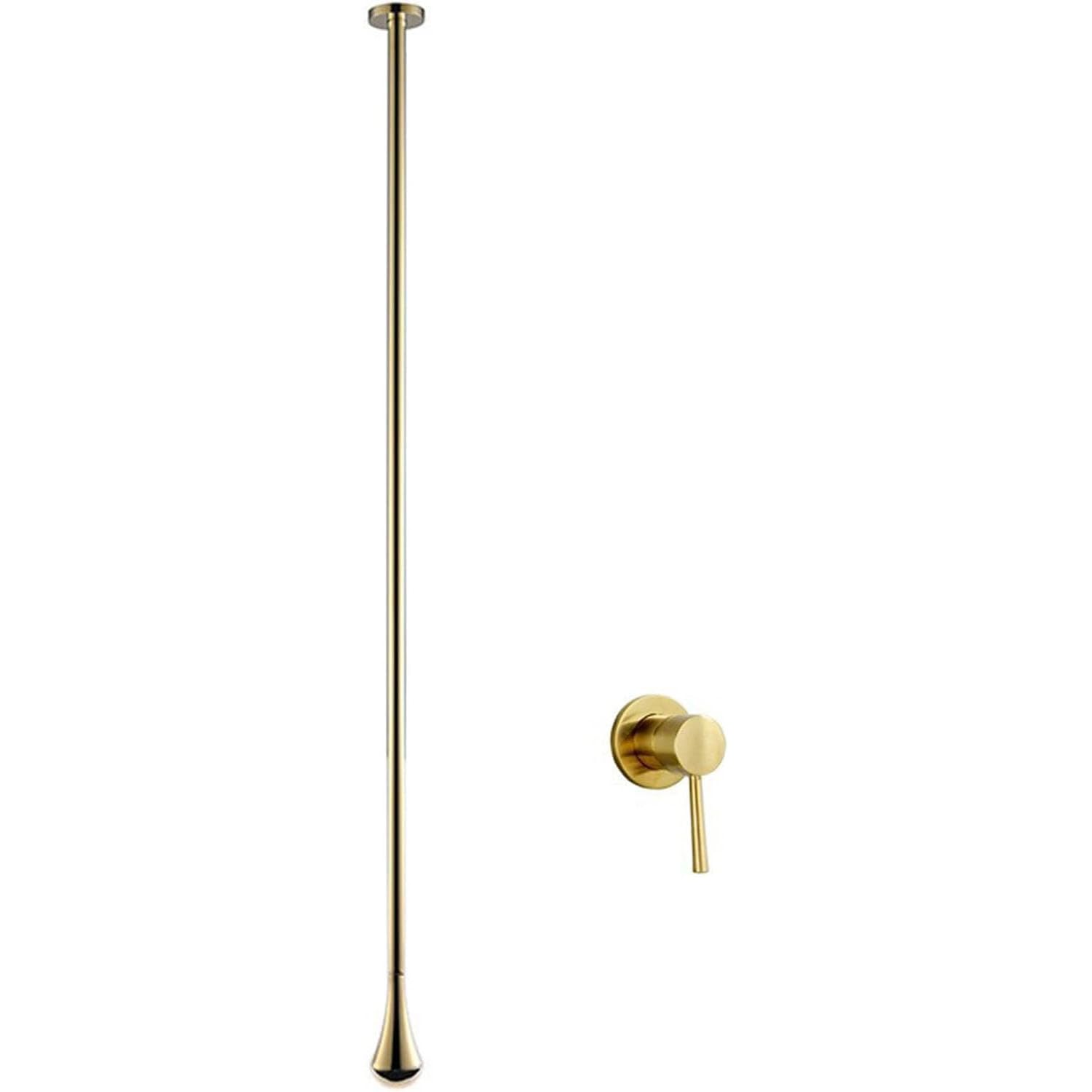 Grifo de Lavabo de Goteo de Techo Grifos de Lavabo Montados en la Pared de una Sola manija Grifos de Lavabo de baño de latón Caliente y frío Mezcladores Grifo Colgante,Oro