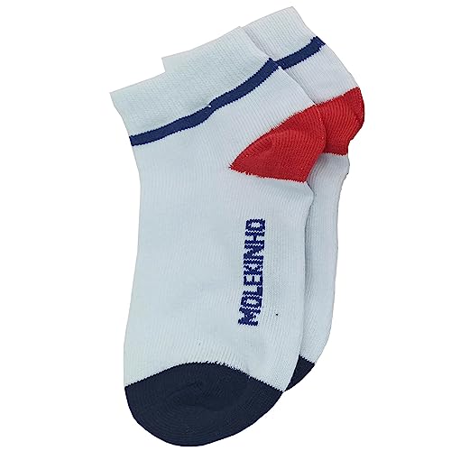 Kit 3 Pares De Meias Molekinho Infantil Masculina Cor:Branco-Marinho-Vermelho/Preto-Cinza/Cinza-Pret