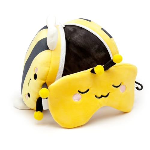 Almohada de viaje con máscara integrada multicolor miniatura 2