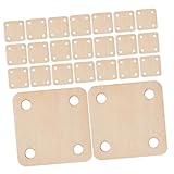 FIXOSHEE 36 piezas Tarjetas Cuadradas de Madera para Telar Diseño Rápido Manualidades Proyectos DIY Decoración Hogar