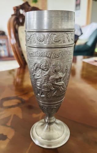 ドイツ製 ヴィンテージ アンティーク ワイングラス ピューターのサムネイル