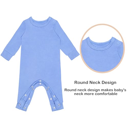 GUISBY Rayon Baby Pajamas, Long Sleeve with Snap Closure Pajamas Sleepers4