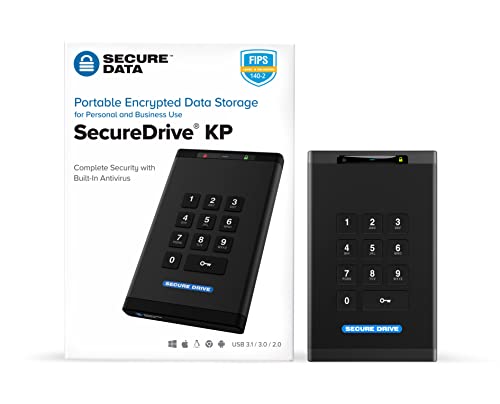 Disque dur externe crypté SecureDrive KP 500 Go USB 3.0 avec clavier TAA - 2