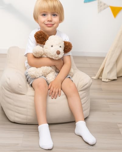 Image of Yuneek minmum Unisex Kids Ankle Length Cotton Socks | School Sock For Boys & Girls Pack of 6