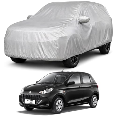 Image of Autofact Car Body Cover Compatible with Alto K10 Old 2014-2021 | Custom Fit Car Cover | 100% Water-Resistant| Triple-Stitched Lightweight Fabric | Dustproof | Indoor & Outdoor Use | Elastic Bottom