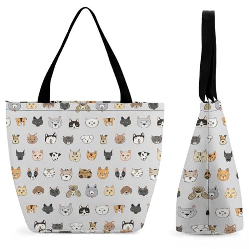 Sac à bandoulière chats chiens grand sac à main spacieux contre le manque de place