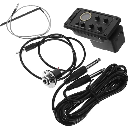 Préampli pour guitare acoustique noir avec égaliseur 4 bandes pour guitare folk