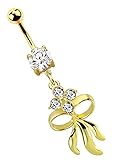 Bauchnabel Stecker, Bauchnabelpiercing Banane mit Schleife