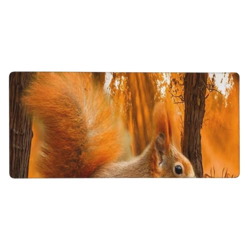 Tapis de souris écureuil mignon xxl pour bureau et ordinateur