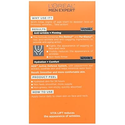 L'Oreal Paris Men's Expert VitaLift Anti-Wrinkle & Firming Moisturizer, 1.6 fl. oz.