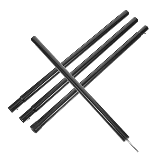 KOMBIUDA 4 Stück Metall Zeltstangen 2,1m Wetterfeste Eisenstangen Mit Bodenfixierung Zeltstütze Camping Pavillon Unterstand Zubehör