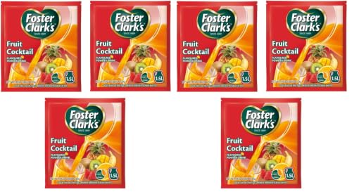 Image of Foster Clark Fruit Cocktail Flavored Powder Drink 20g Packet - Makes 1.5L (3 x 20g) | Imported Drink Mixes | Rich Beverage Mix for Instant Refreshment (Pack of 2)