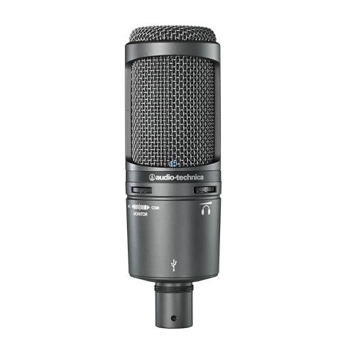 Image of Audio-Technica AT2020USB+PK Vocal Microphone Pack for Streaming /Podcasting, Includes USB Mic w /Built-in Headphone Jack & Volume Control, Boom Arm, & Headphones