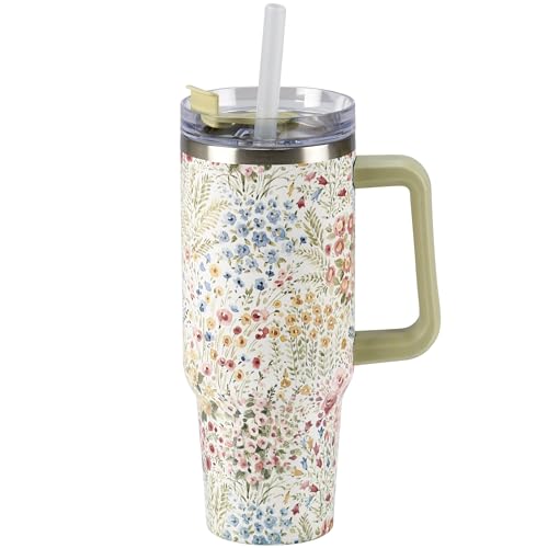 Primitives by Kathy Travel Mug - Mixed Florals in a Wonderful Watercolor Style by Primitives by Kathy - Used condition - US$24.13