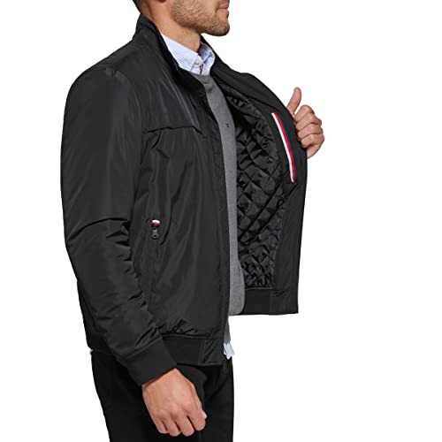Image of Tommy Hilfiger Men's Performance Faux Memory Bomber Jacket