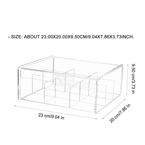 Cabilock Acrílico Titular Condimento Recipientes de Chá Caddy Caixa de Armazenamento Bin Bancada Est