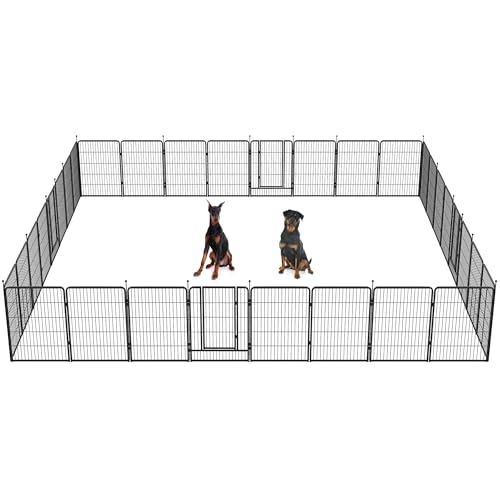 Image of FXW Instant Dog Playpen, RV Camping, Outdoor & Yard, 40 inch H, 32 Panels | Portable, Easy setup, Heavy-duty, DIY layouts, For Medium & Large Dogs, Patented