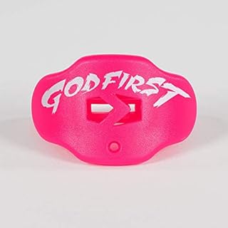 God First Pink Football Mouthguard - Sports Youth/Adults Mouthpiece - Lip and Teeth Protector - Top-Grade Silicone