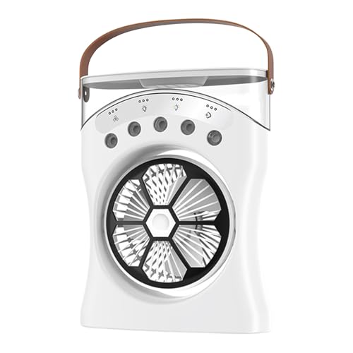 Ventilador De Escritorio Con Nebulizador,Ventilador De Escritorio Recargable Con Función De Rociado - De Enfriamiento 3 Velocidades Y Rotación 180 Grados Para Camping, Playa, Dormitorio, Sala De