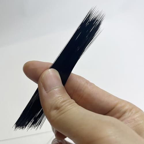 Image of 300Pcs 3.7 inch Black Simulated Animal Whiskers for Crafts Needle Felting,Extra Long Craft Animal Whiskers (Black-3.7 inch)