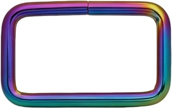 Wuuycoky 1.5" Inner Length Rectangle Rings Loop Ring No Welded for Strap Webbing Belts Buckle Color Optional
