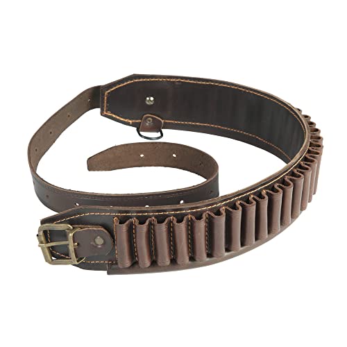 Canana para Caza en Piel de bovino con rabillo Regulable, Capacidad para 30 Cartuchos Calibre 410/12mm. Ojo NO ES Calibre COMÚN, ES EL Calibre 410