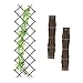 Relaxdays Rankgitter ausziehbar, 3er Set, 180x60 cm, Holz, Wandmontage, Rankhilfe Kletterpflanzen, Holzgitter, braun