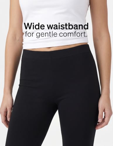 Hue Wide Waistband Cotton Capri Leggings — view 4