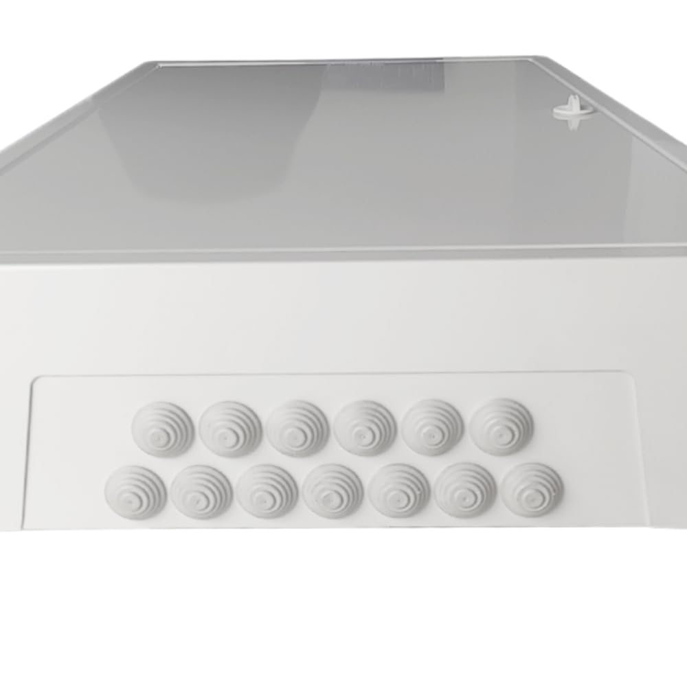 Doktorvolt Scatola di Distribuzione a Parete, Alloggiamento in Metallo, 72 Moduli, 4 File Con Porta, Bianco, IP30, IK07, per Installazione in Casa
